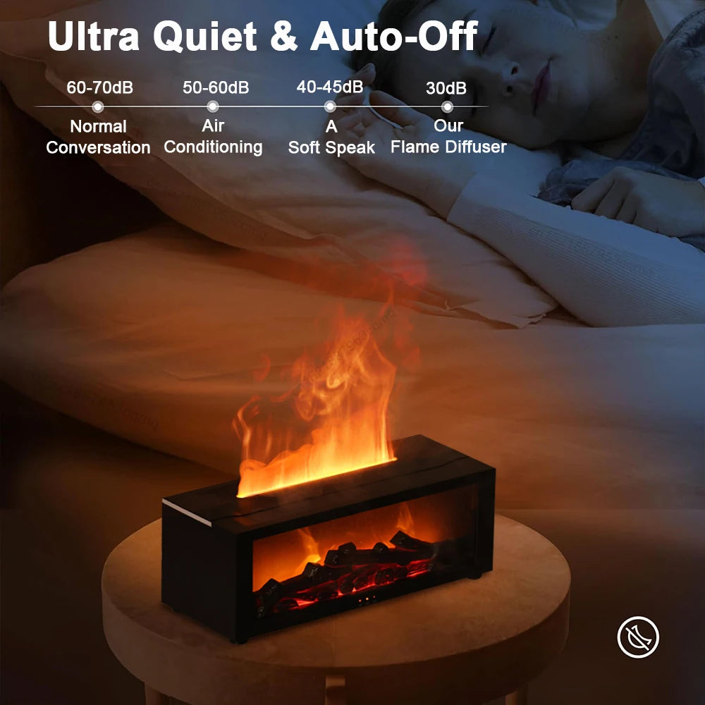 AuriMist FlameGlow – Smart Essential Oil Diffuser & LED Aroma Humidifier