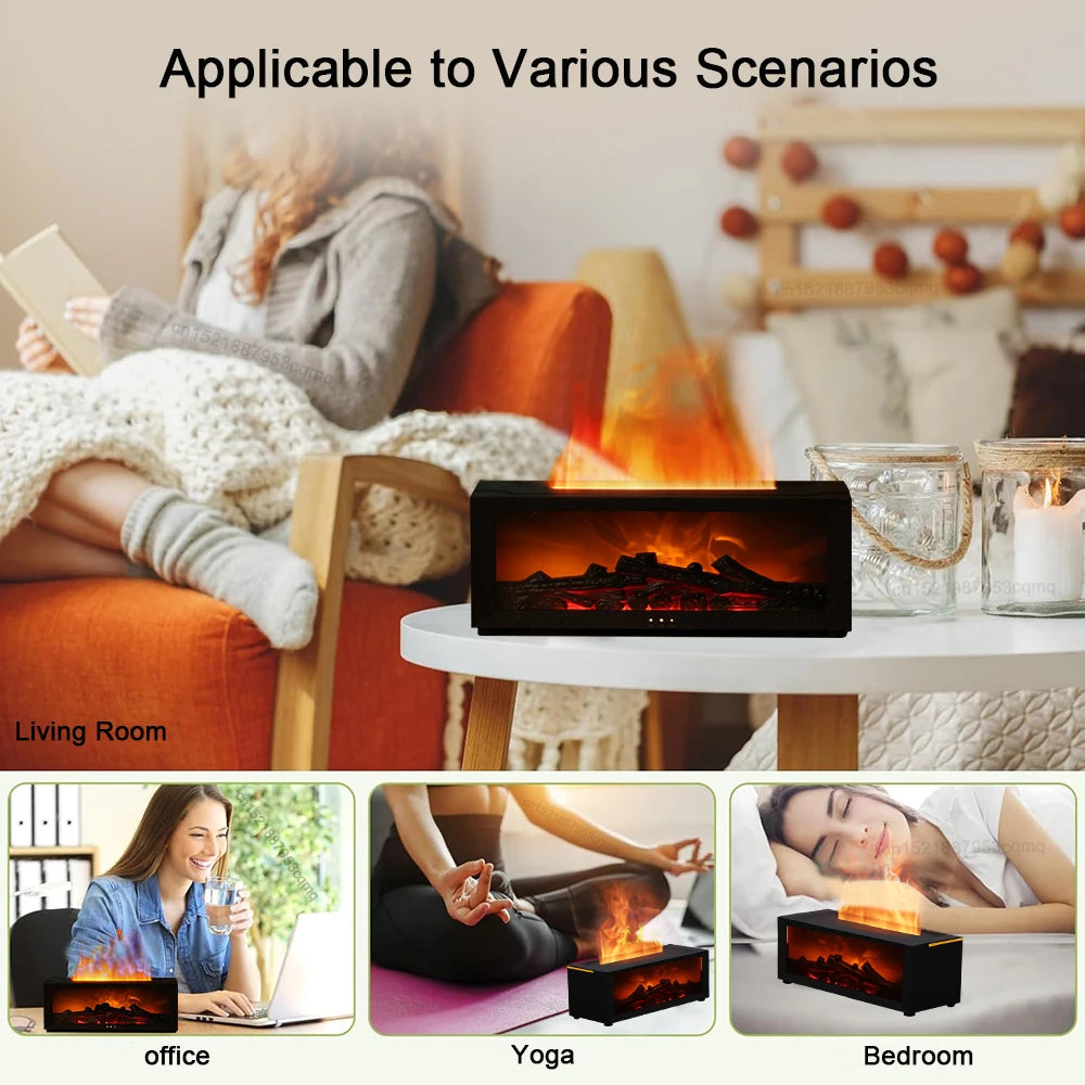 AuriMist FlameGlow – Smart Essential Oil Diffuser & LED Aroma Humidifier