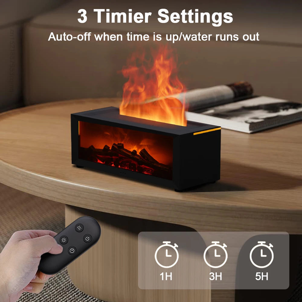 AuriMist FlameGlow – Smart Essential Oil Diffuser & LED Aroma Humidifier