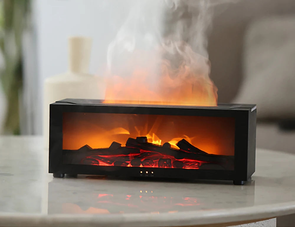AuriMist FlameGlow – Smart Essential Oil Diffuser & LED Aroma Humidifier