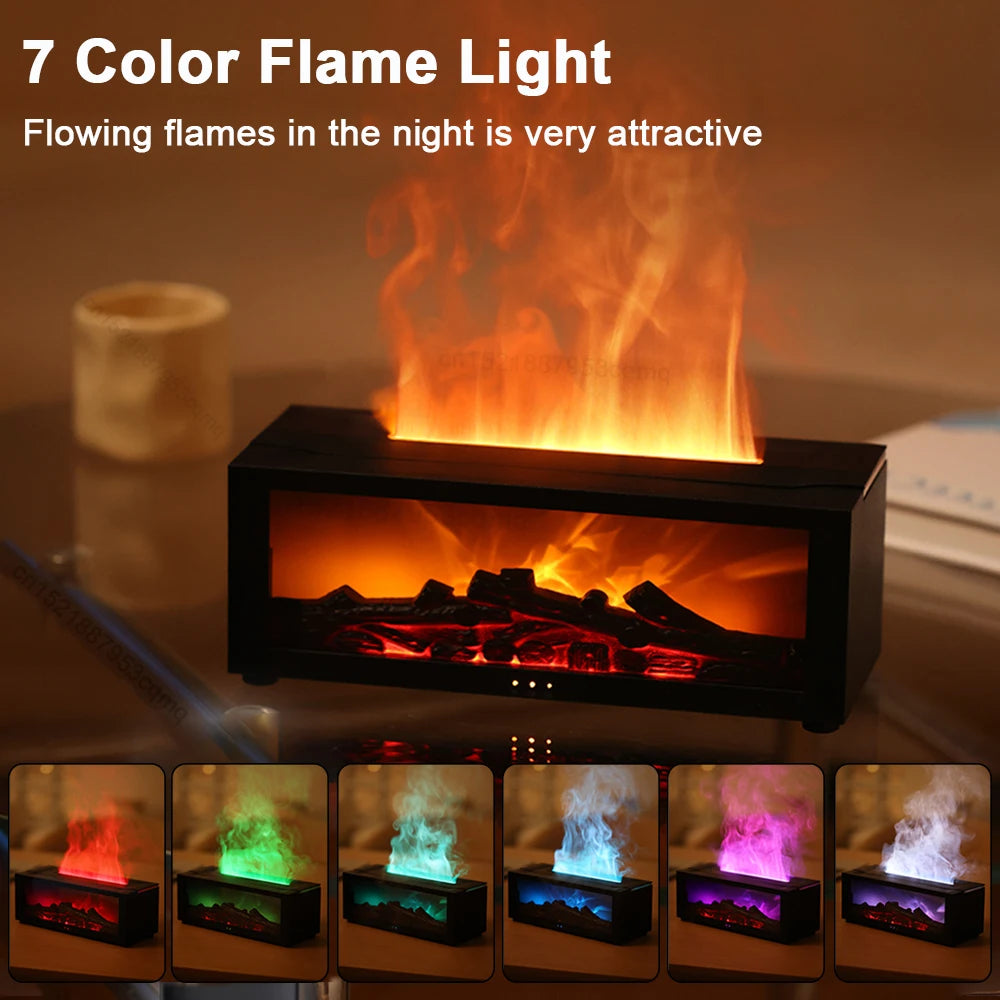 AuriMist FlameGlow – Smart Essential Oil Diffuser & LED Aroma Humidifier