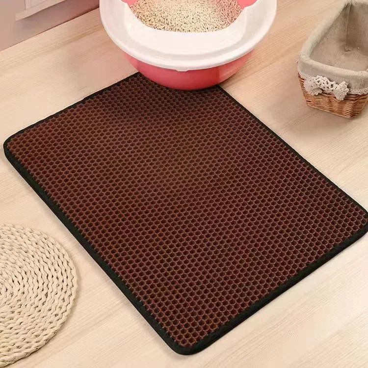 PawGuard™ Double-Layer Waterproof Cat Litter Mat 🐾🚫✨