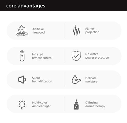 AuriMist FlameGlow – Smart Essential Oil Diffuser & LED Aroma Humidifier