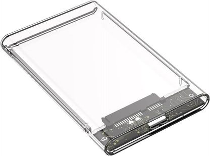 ClearVault USB 3.0/2.0 Transparent 2.5" SATA External Hard Drive Enclosure with UASP – Tool-Free Portable Case for 2TB HDD/SSD