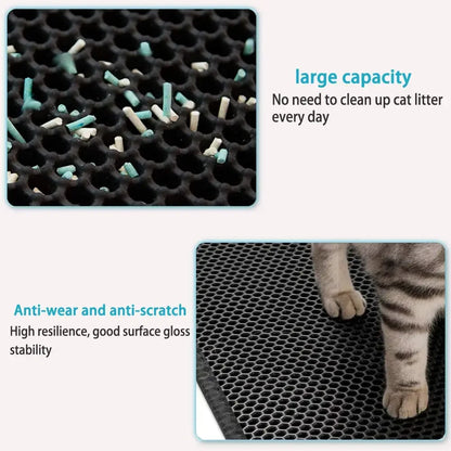 PawGuard™ Double-Layer Waterproof Cat Litter Mat 🐾🚫✨