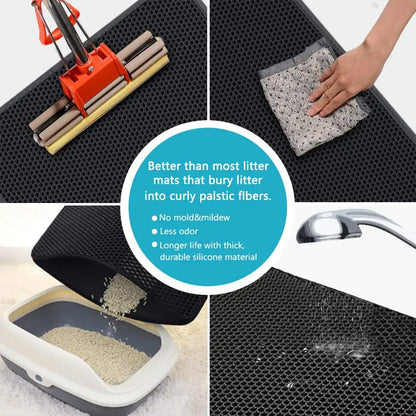 PawGuard™ Double-Layer Waterproof Cat Litter Mat 🐾🚫✨