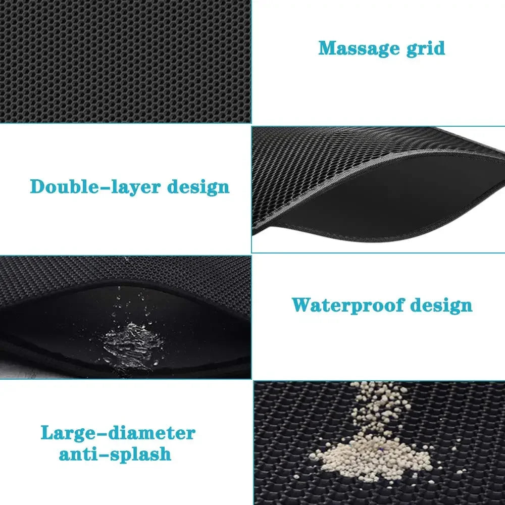 PawGuard™ Double-Layer Waterproof Cat Litter Mat 🐾🚫✨