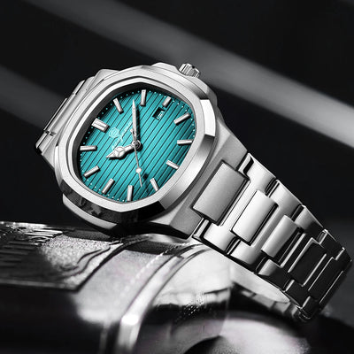Paazomu 2024 Luxury Men's Square Quartz Watch – Waterproof Business Timepiece with Luminous Display