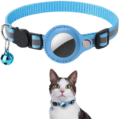 PurrTrack™ Reflective AirTag Cat Collar - AirTag Holder