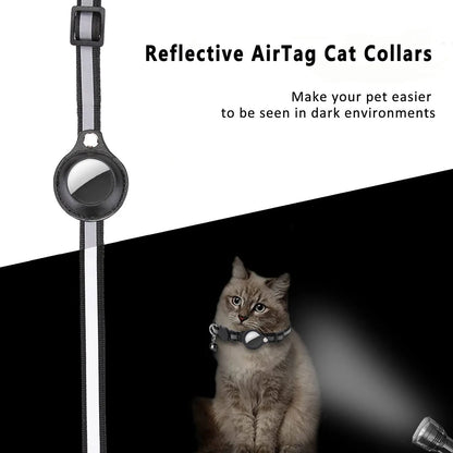 PurrTrack™ Reflective AirTag Cat Collar - AirTag Holder