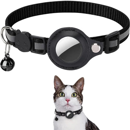 PurrTrack™ Reflective AirTag Cat Collar - AirTag Holder