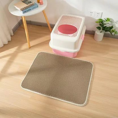 PawGuard™ Double-Layer Waterproof Cat Litter Mat 🐾🚫✨