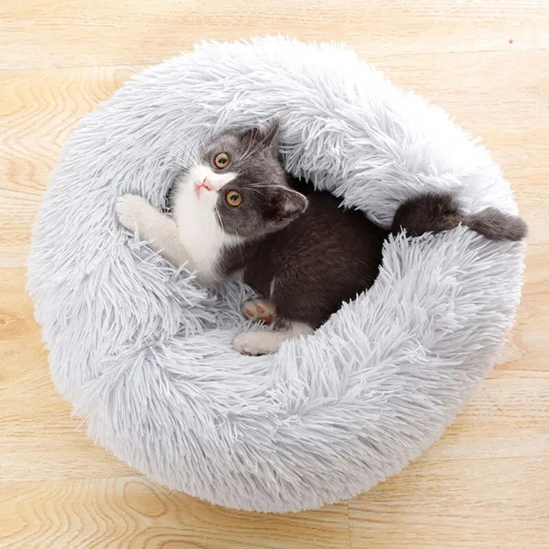 CozyPaws™ Plush Cat & Dog Bed – Ultimate Comfort for Your Pet!