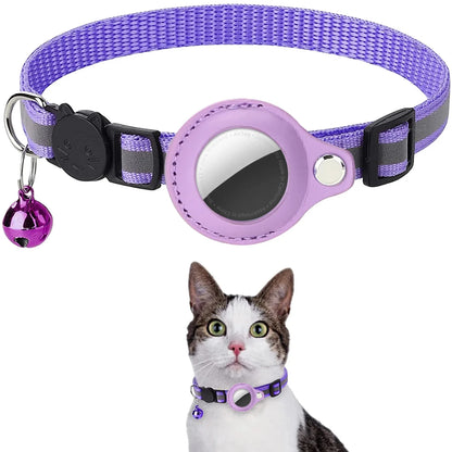 PurrTrack™ Reflective AirTag Cat Collar - AirTag Holder