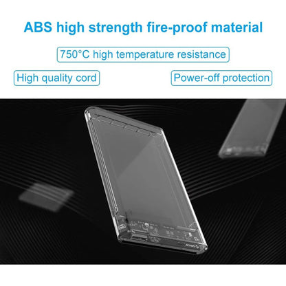 ClearVault USB 3.0/2.0 Transparent 2.5" SATA External Hard Drive Enclosure with UASP – Tool-Free Portable Case for 2TB HDD/SSD