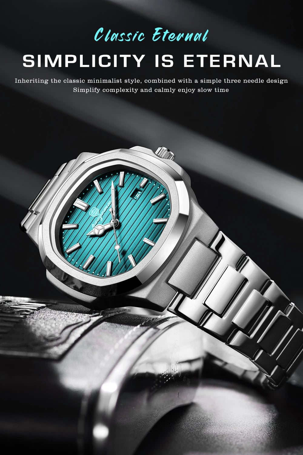 Paazomu 2024 Luxury Men's Square Quartz Watch – Waterproof Business Timepiece with Luminous Display