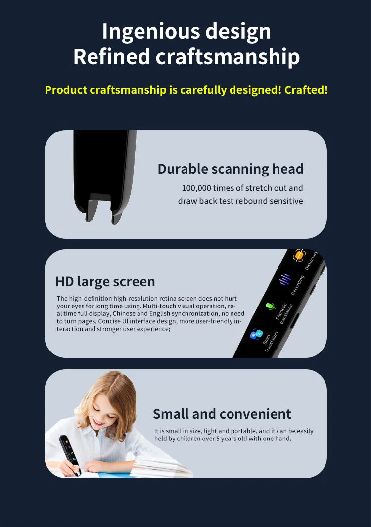 PHONEPACE Smart 123-Language Offline Translation Pen