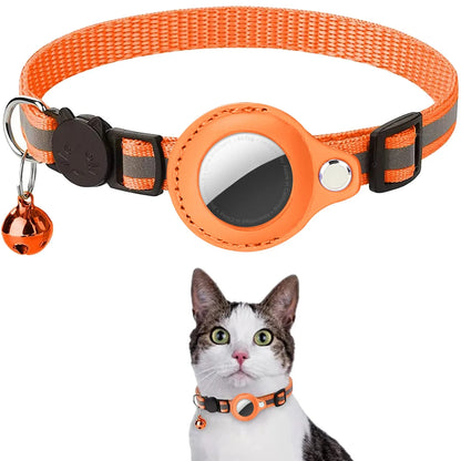 PurrTrack™ Reflective AirTag Cat Collar - AirTag Holder