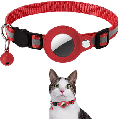 PurrTrack™ Reflective AirTag Cat Collar - AirTag Holder