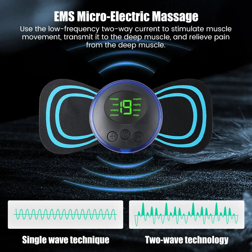 SUOLAER™ Mini Portable EMS Neck & Shoulder Massager – Ultimate Pain Relief Anytime, Anywhere!