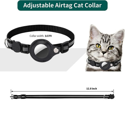 PurrTrack™ Reflective AirTag Cat Collar - AirTag Holder