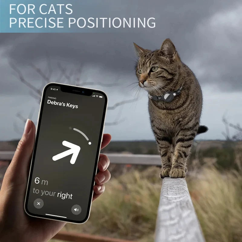 PurrTrack™ Reflective AirTag Cat Collar - AirTag Holder