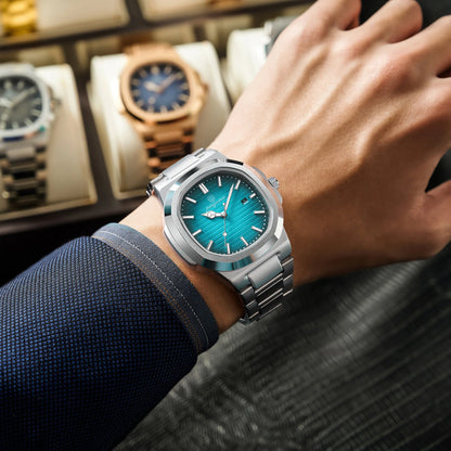 Paazomu 2024 Luxury Men's Square Quartz Watch – Waterproof Business Timepiece with Luminous Display